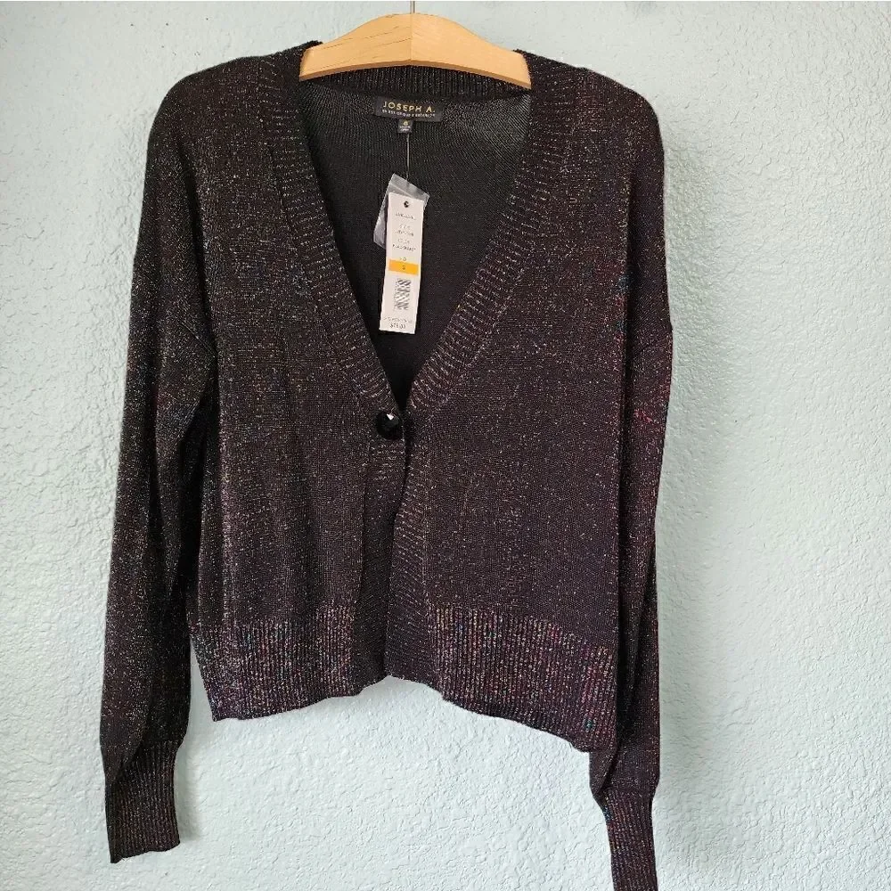 Joseph A multicolored metallic parade luxecore button front cardigan